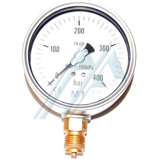 Manometer &oslash; 100 dry 0-400 kg vertical outlet