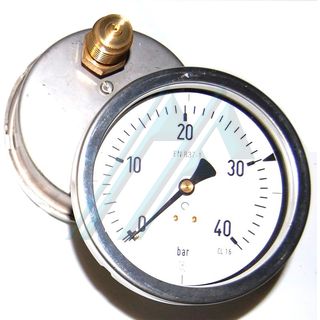 Manometer ø 100 dry 0-40 kg rear exit