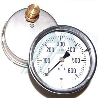 圧力計&oslash;100ドライ0-600kg裏口
