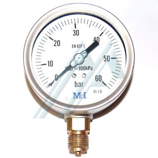 圧力計&oslash;100ドライ0-60kg縦型アウトレット