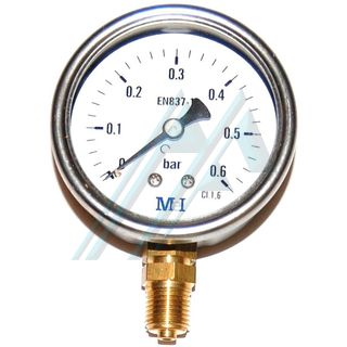 Pressure gauge ø 63 dry 0-0.6 kg vertical outlet