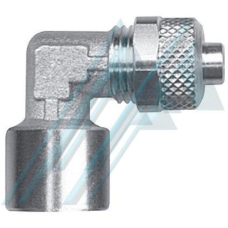 Gomito cilindrico BSP femmina filetto 1/4" tubo Ø 8 x 10