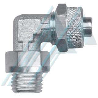 Raccord coud&eacute; m&acirc;le cylindrique tournant 1/4" tube filet&eacute; &Oslash; 4 x 6