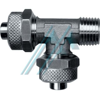 Tee laterale maschio 1/4" tubo Ø 8 x 10