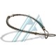Universal stainless steel anti-whiplash safety cable 700 mm Ø 5 1/2"-2".
