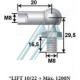 Шаровой шарнир 90°, наружная резьба, метрическая 8, внутренняя, метрическая, 8 для газовой пружины