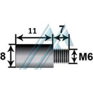 Stangenverlängerungsdurchmesser 8 lang 11 metrisch 6