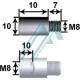 Prolongador para varilla diámetro 10 largo 10 métrica 8
