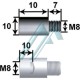 Stangenverlängerungsdurchmesser 10 lang 10 metrisch 8
