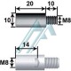 Stangenverlängerungsdurchmesser 10 lang 20 metrisch 8