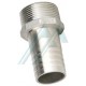 Hose fitting Ø 30 in stainless steel male thread 1"