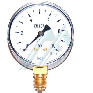 Pressure gauge ø 63 dry 0-10 kg vertical outlet