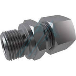 Raccord droit à filetage mâle BSP cylindrique 3/8" pour tube Ø 8L mm extérieur