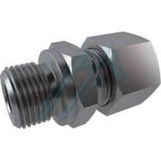 Straight fitting with 3/8" cylindrical BSP male thread for tube Ø 8L mm outside
