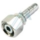 Raccordo girevole diritto femmina metrico 26 x 150 DIN 2353 cono 24 °C per tubo R1, R2 Ø 12,7 mm interno o calibro 8 o 1/2".