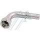 用于内螺纹压接螺母的 90° 弯管接头，内螺纹 7/8"，JIC R1、R2 软管，内径 9.5 mm，或规格 6 或 3/8"。