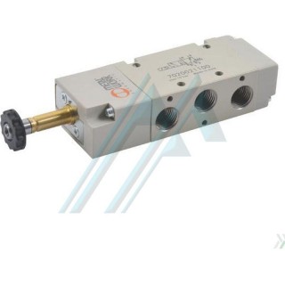Monostable pneumatic valve 5/2 way, female thread 1/4".