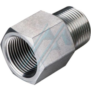 Prolongador macho rosca 1/8" BSP 60° a hembra fija con rosca 1/8" BSP