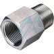 Prolongador macho rosca 1/2" BSP 60° a hembra fija con rosca 1/4" BSP