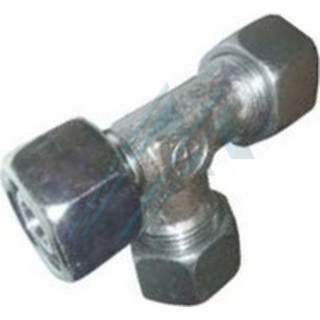 Té latéral à écrou libre M 16 x 150 métrique pour tube hydraulique Ø 10 mm extérieur