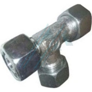 M 22 x 150 metric lateral loose nut tee for external Ø 15 mm hydraulic tube