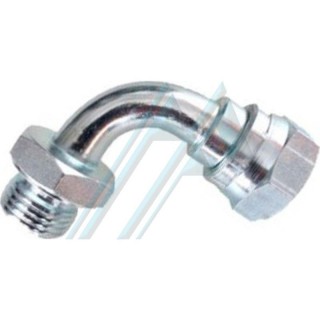 Adaptador curvo a 90° rosca macho 1/4" rosca hembra 1/4"