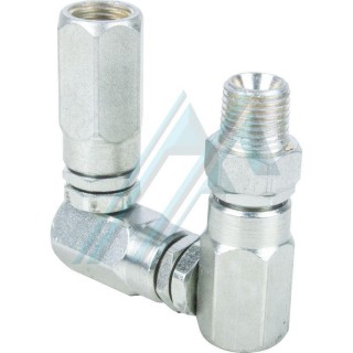 Junta esférica tripla para lubrificação Rosca macho de 1/4" NPT para fêmea de 1/4" NPT