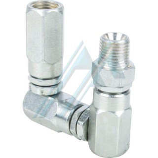 Triple ball joint for grease 1/4" NPT male thread to 1/4" NPT female