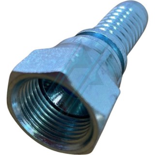 7/16" JIC female 7/16" female threaded locknut fitting for crimping high pressure hose R1, R2 or gauge 3 or 3/16".