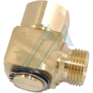 Brass swivel fitting 90° thread 1/2" male female thread