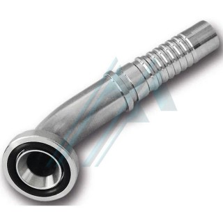 Brida prensar 45&deg; SAE 6000 PSI brida &Oslash; exterior 54 mm para mangera &Oslash; interior 31,8 mm