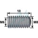 Переходник для газовой пружины с внутренней резьбой M6 на наружную резьбу M8