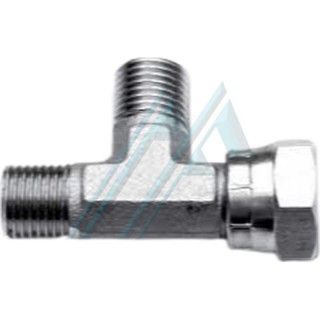 Te forjada macho - macho - hembra lateral giratoria rosca 3/4" BSP 60°