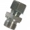 DIN 2353 straight adapter with metric male thread M-18X150 light series for outer tube Ø outer 8 mm