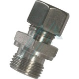 DIN 2353 straight adapter with metric male thread M-22X150 light series for outer tube Ø outer 15 mm