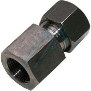 Adaptador recto DIN 2353 con rosca hembra 1/2" BSP para tubo exterior Ø exterior 18 mm serie ligera