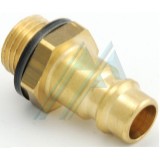 Quick coupling male part with 1/4" male thread flow rate 1,000 l/min