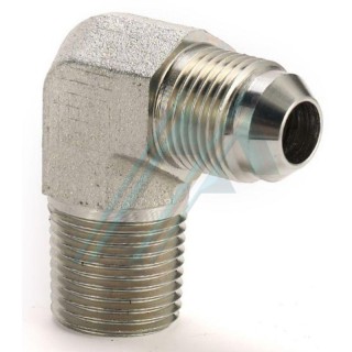 Adaptateur 90° filetage mâle 9/16" JIC vers filetage mâle 1/4" NPT