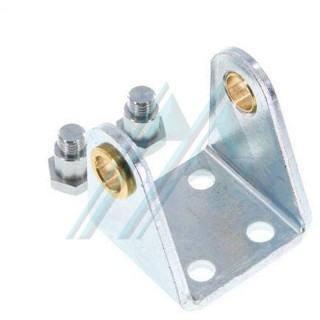 Fixation arri&egrave;re inclinable pour cylindre rond &Oslash; 63 mm