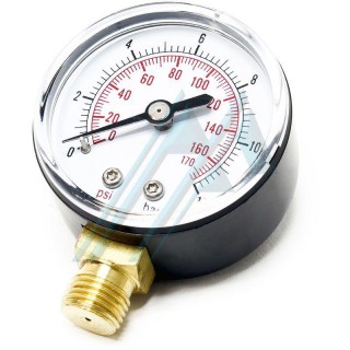Pressure gauge Ø 43, 0-12 bar vertical
