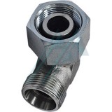 Adapter 90º Rohrbogen auf Mutter DIN 2353 Gewindemutter M-36X200 für Rohr Ø 25 mm