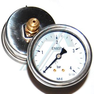 Pressure gauge ø 63 dry 0-4 kg rear exit