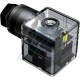 Connettore per bobina elettromagnetica con LED di commutazione 24 V AC/DC