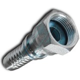 Racor tuerca loca para prensar en manguera rosca 1/4" BSP para manguera R1 - R2