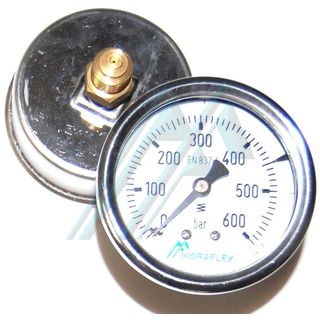 圧力ゲージ&oslash;63ドライ0-600kg裏口