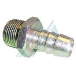 Flat seat fixed tap to press in hose Ø 20 mm internal thread 1" BSP male thread