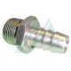 Fixed male flat seat to press on hose inner Ø 25 mm male thread 1" BSP