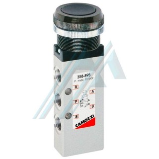 5/2-way mono valve 358-895 with 1/8 push button