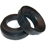 Synthetic rubber gaskets for public works type hose couplings