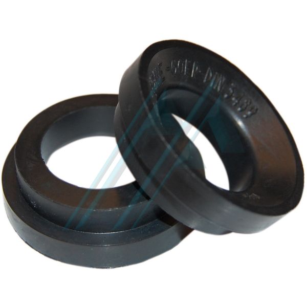 Synthetic rubber gaskets for public works type hose couplings